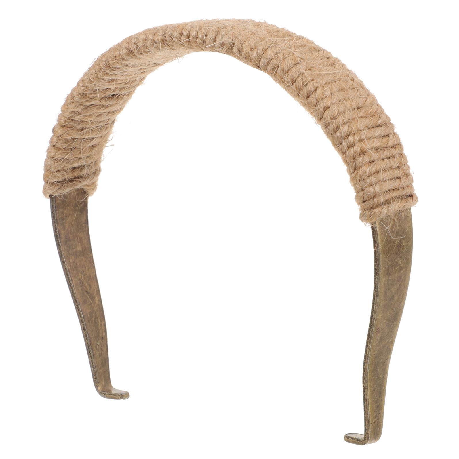 Veemoon Asa de Tetera Decorativa de Hierro Cuerda de Yute Mediana, Mango Resistente Antiquemaduras, Repuesto para Teteras de Cerámica, Uso Doméstico y Profesional, Accesorio Funcional