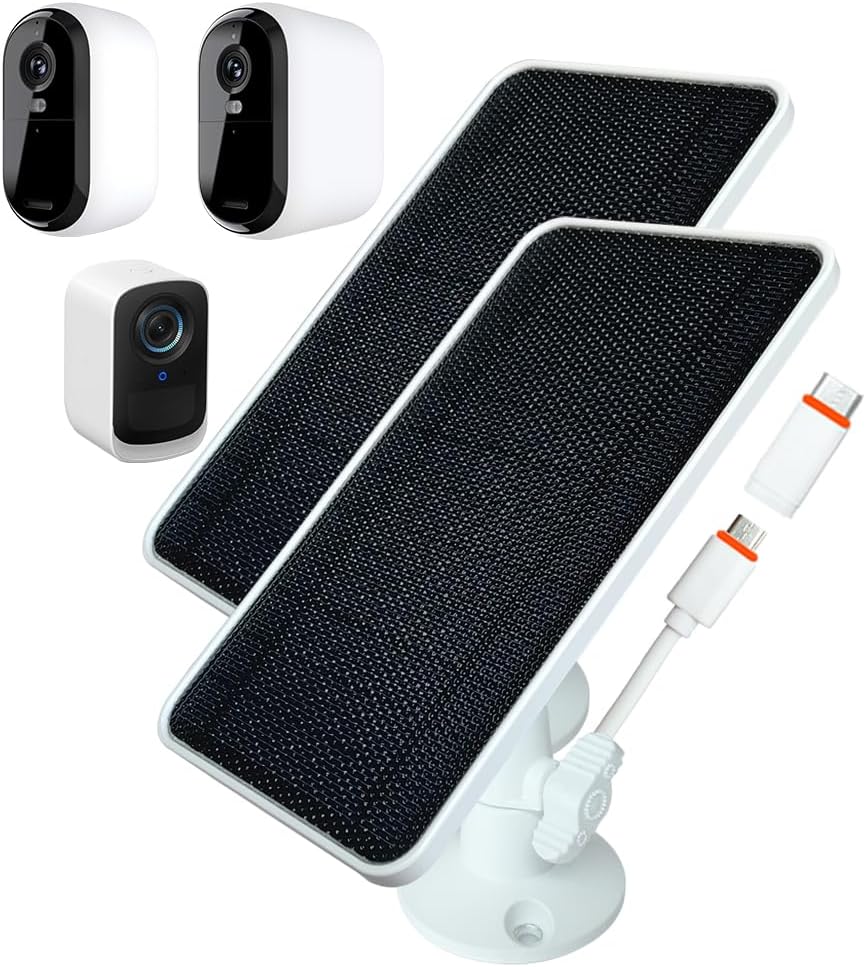 Solar Panel Charging for Ring Camera Ring Spotlight Cam Plus/Pro/Battery, Stick Up