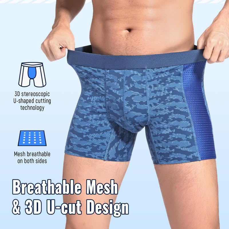 Carer Incontinence Underwear for Men Washable Mens Incontinence Underwear for Bladder Leakage 80ML Breathable Reusable Leak Proof Underwear for Men Incontinence Boxer Briefs 2 Pack, Large - Image 3