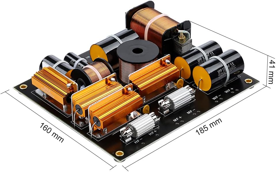 1000W 3 Ways Audio Speaker Crossover Treble+Midrange+Bass Hifi Professional Frequency Divider for 15-18 Inch KTV Speakers