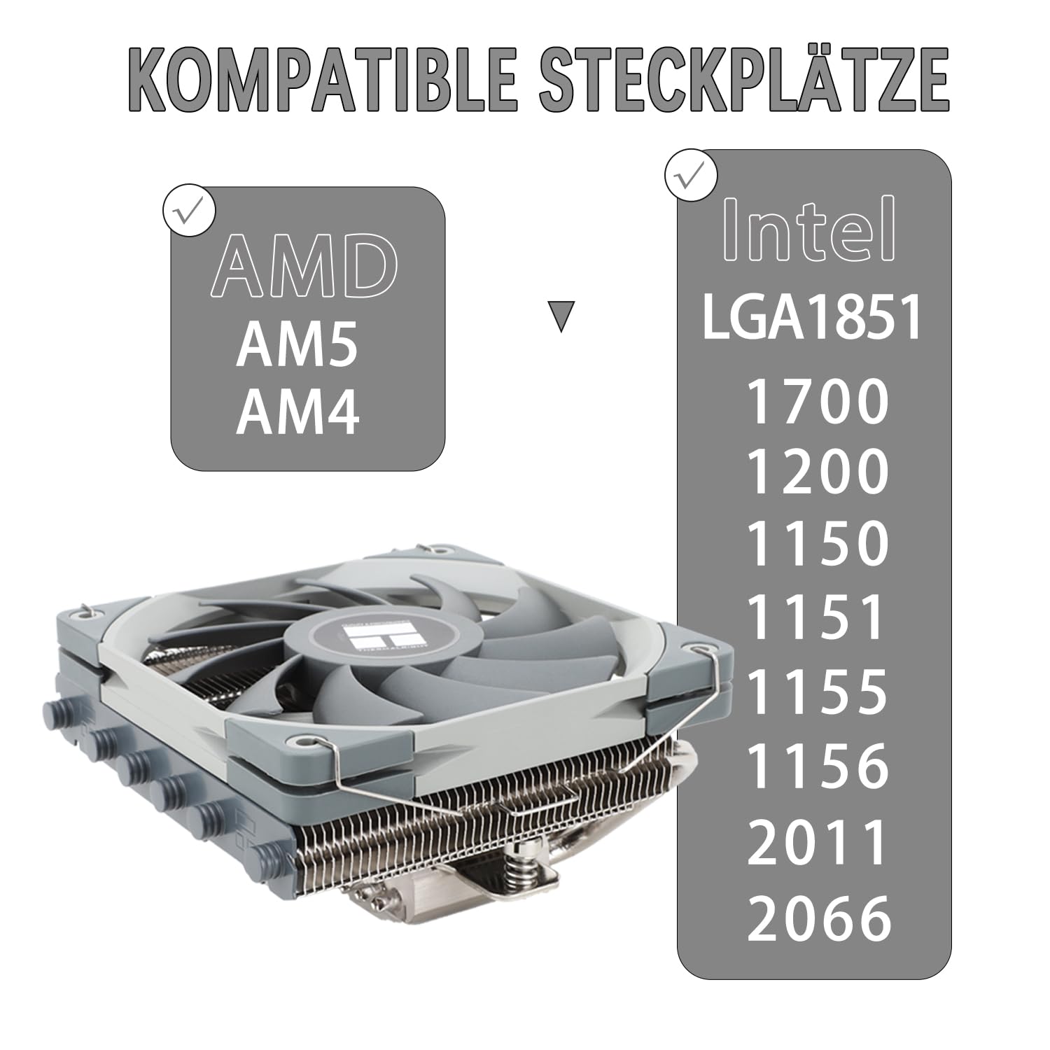 TR-Thermalright AXP120 X67-Enfriador de bajo perfil con 6 tubos de calor, silencioso, ventilador 1800 rpm, compatible con AM4/AM5 e Intel LGA1851/1700/115x/1200/2011, para configuraciones ITX de bajo