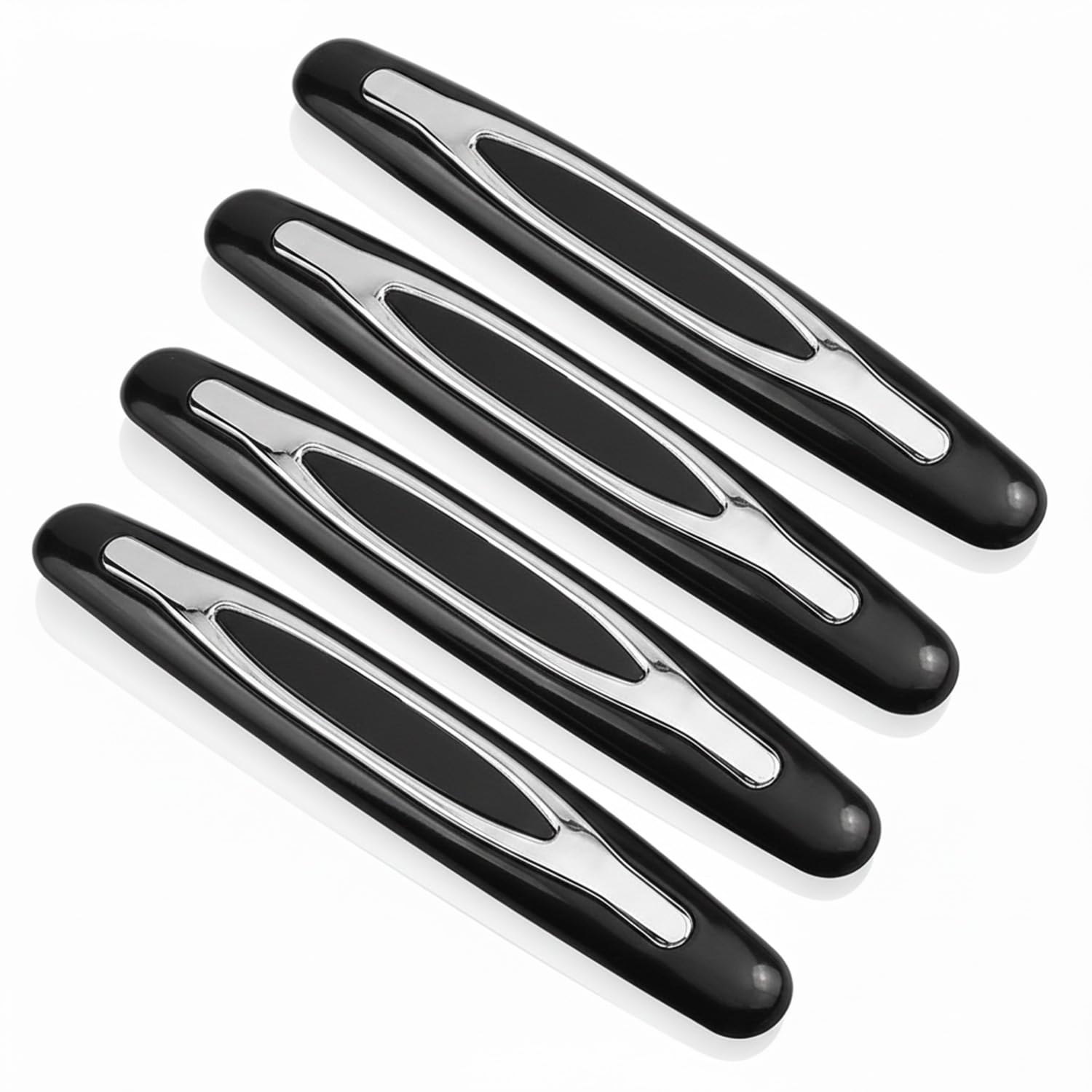 Durable Anti-Collision Car Door Edge Guard Bumper Strips Black 4 Pcs