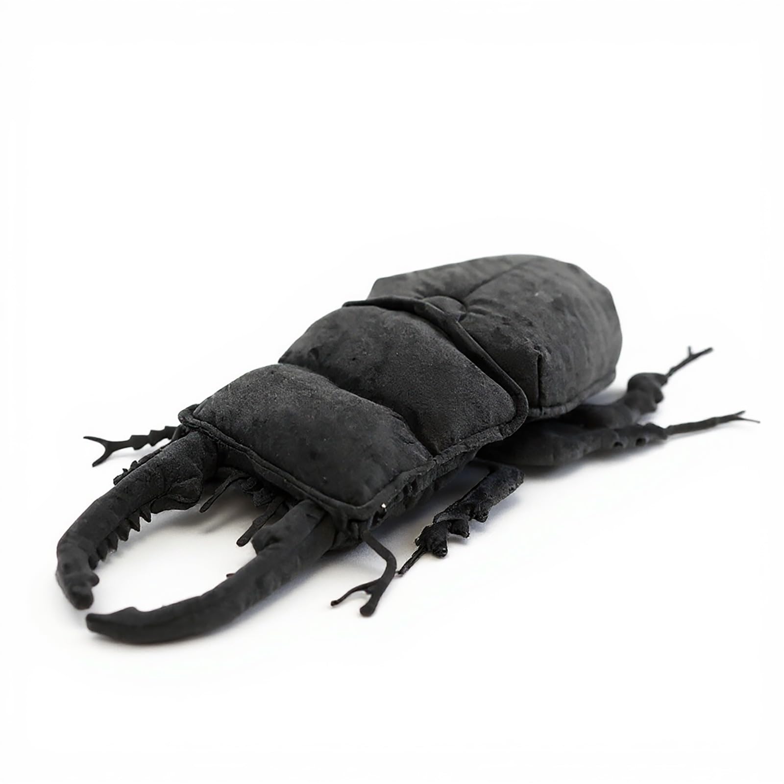 PuffPurrs Lifelike Serrognathus Titanus Plush Toy, Realistic Serrated Mandibles Teddy Stuffed Animal, Cute Black Giant Stag Beetle Toy Gift, 26 Cm/10 In — image 1