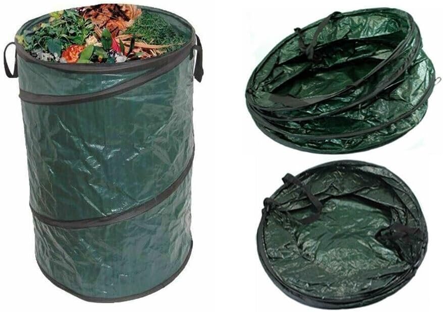 Pop Up Reusable Garden Bag Waste Bin Popup Refuse Collapsible Sack Weatherproof Strong Bag Tidy