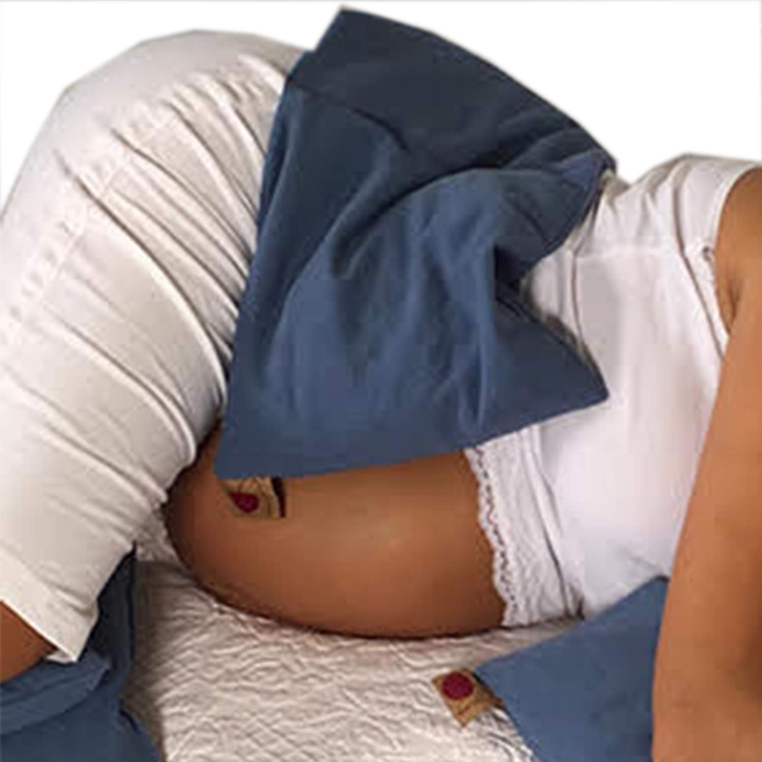 Bed Warmers Blue Denim Hot Cherry Pit Pillow Double & Triple Square Pillow, Moist Heat Relieves Muscle-Cramp-Arthritis Pain, Hot/Cold Therapy, Heating Pad, Sleep Aid, Microwavable, Washable FSA/HSA