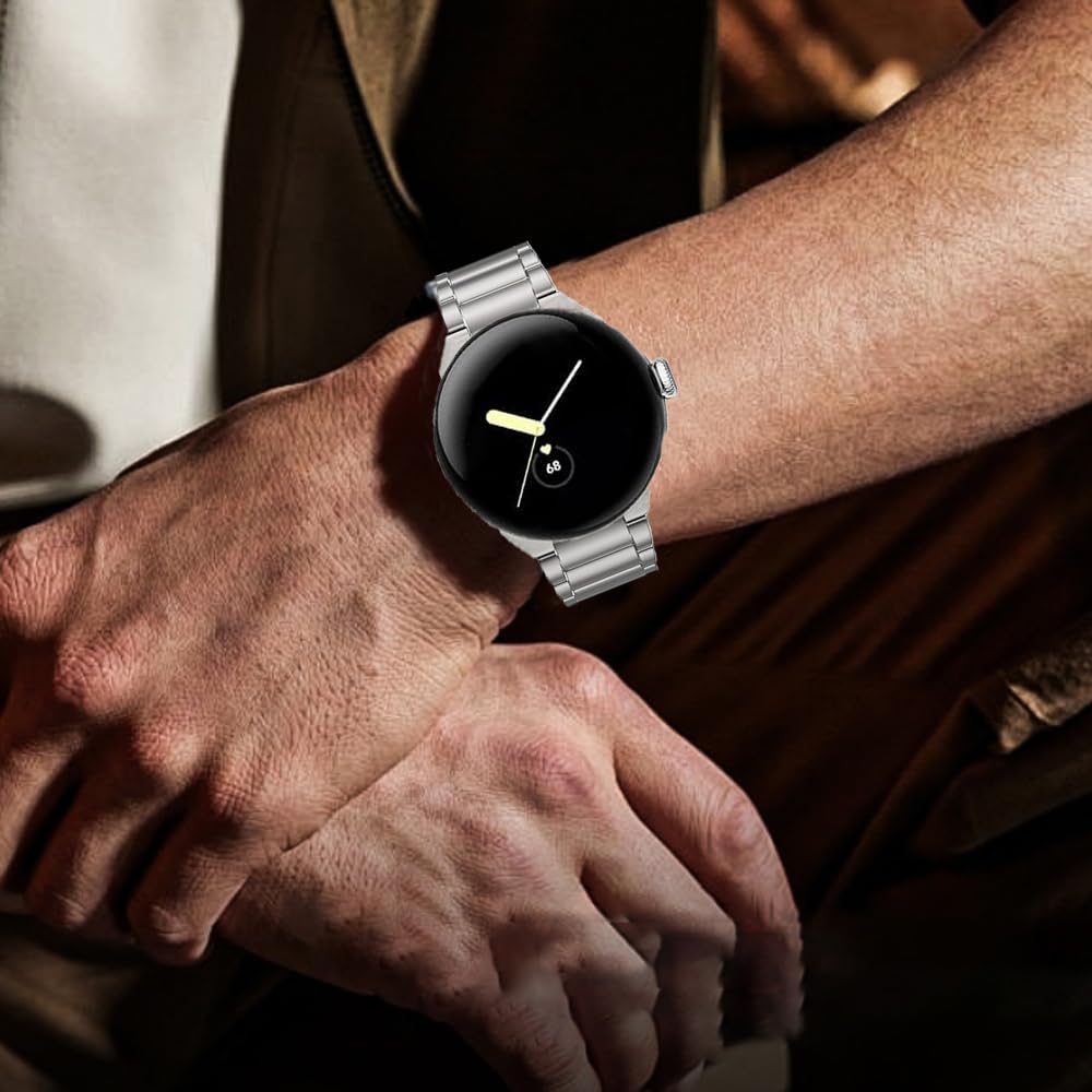 Bracelet en titane compatible avec Pixel Watch 4/3 41 mm/Pixel Watch 2 41 mm/Pixel Watch 41 mm, bracelet en métal pour Pixel Watch 4/3 45 mm, accessoire pour homme et femme