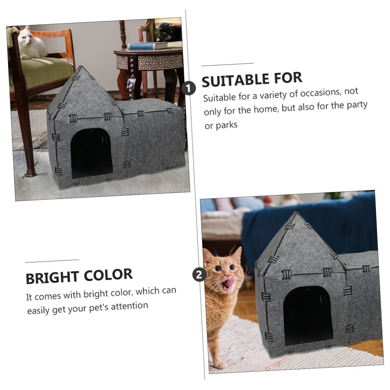 Ipetboom Juguete para Mascotas Túnel para Gatos Casa Nido Colores para Mantener Mascota