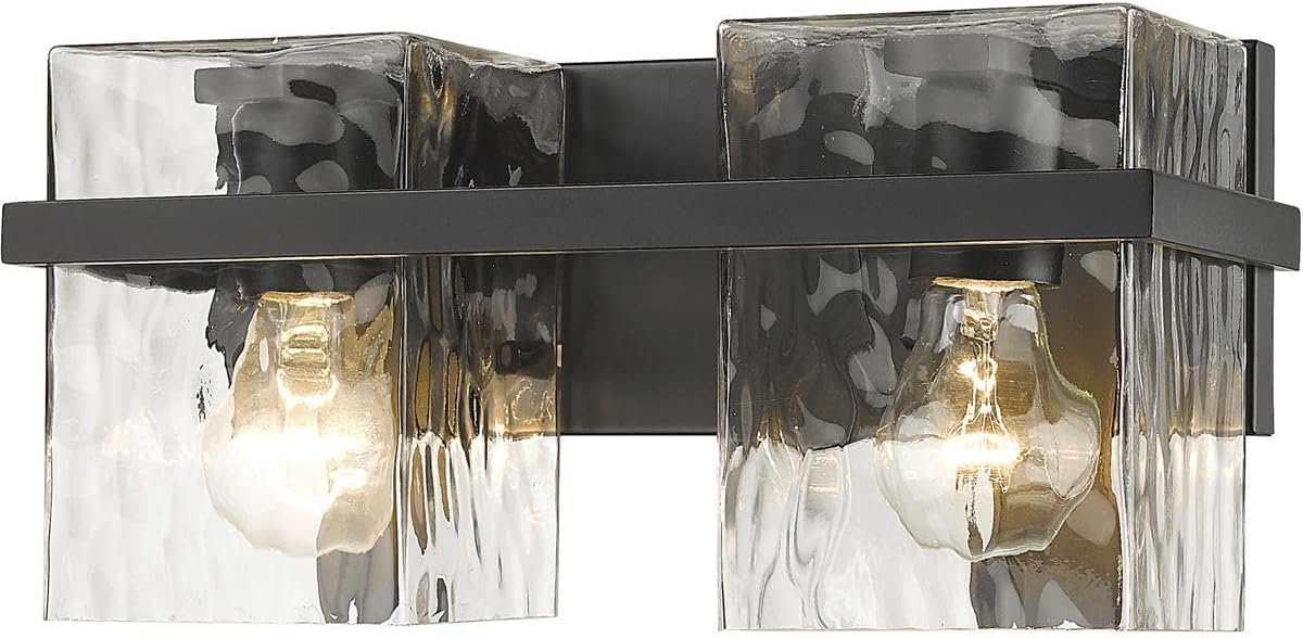 Z-Lite 1938-2V-MB Bennington Vanity, 2-Light 200 Total Watts, Matte Black