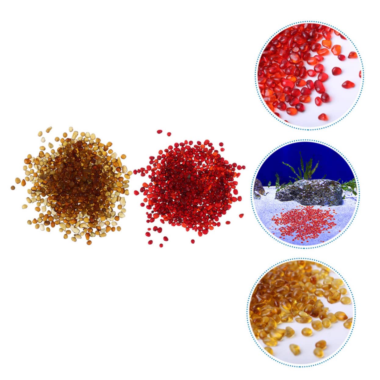 VANZACK Aquarium Gravels for Fish Tank Natural River Stones Decorative Gravels Smooth Edges for Aquarium