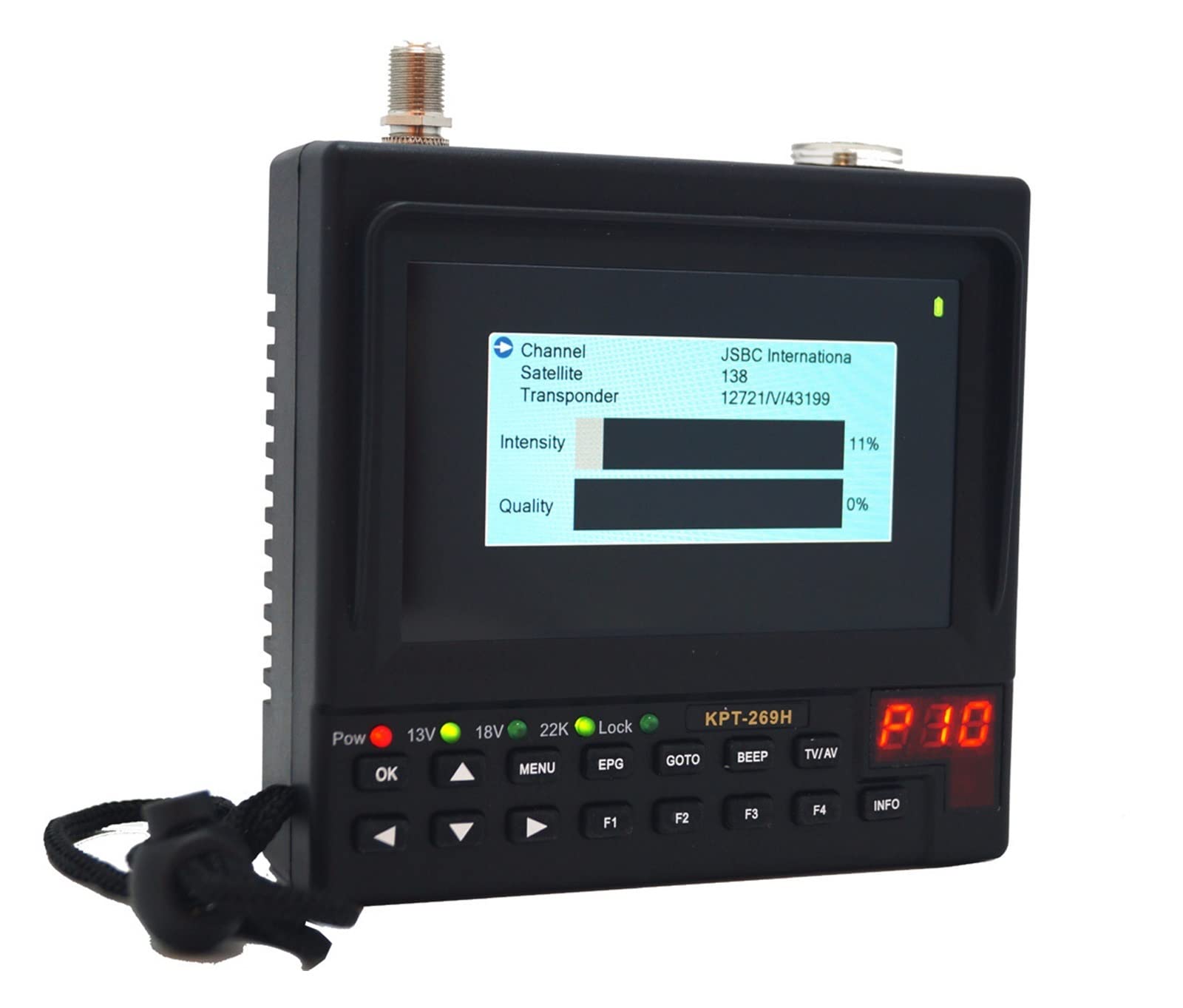 DVB-S2 Satfinder Digital Satellite TV Receptor Finder Meter MPEG-4 Modulador Full HD KPT 269H Decodificador del Receptor