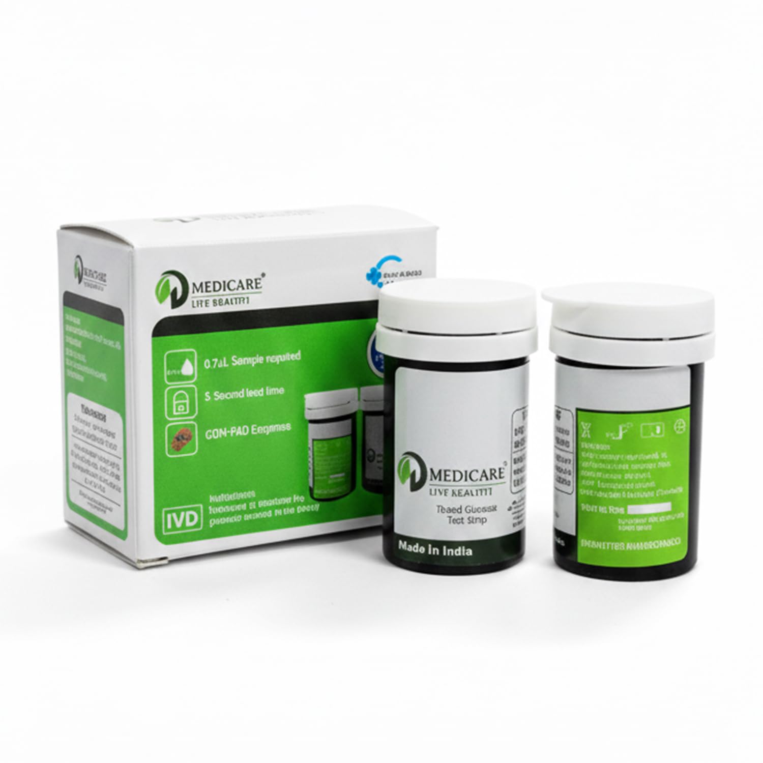 Blood Glucose Test Strips 50 Pcs | Reliable Sugar Testing Strips with Quick Absorption | Easy Home Diabetes Monitoring | Hygienically Packed Strips | For D MEDICARE Glucometer-image-35