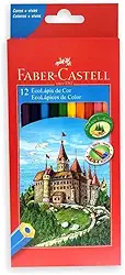 Lápis de Cor Sextavado, Faber-Castell, Ecolápis, 12 Cores