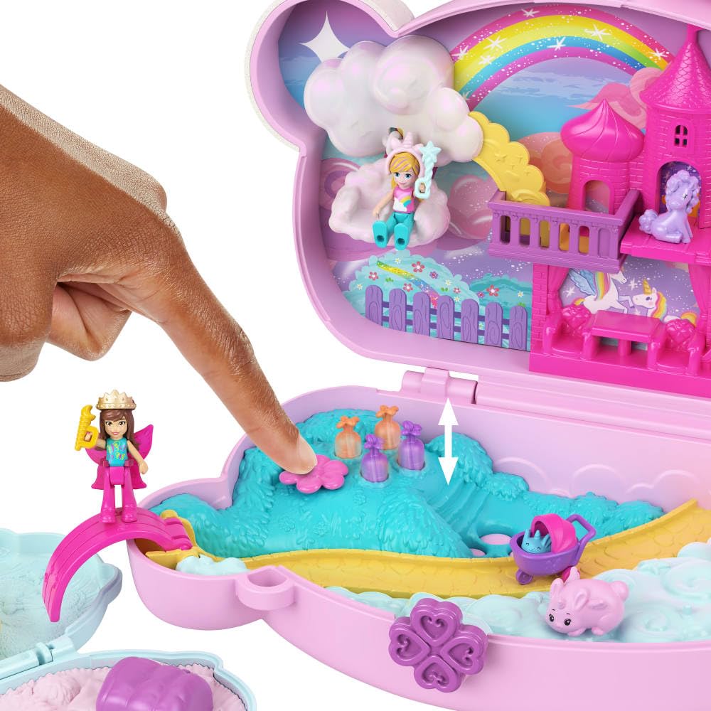 Polly Pocket Wearable Travel Toy with 2 Micro Dolls and 12 Accessories Including Pets - Image 4
