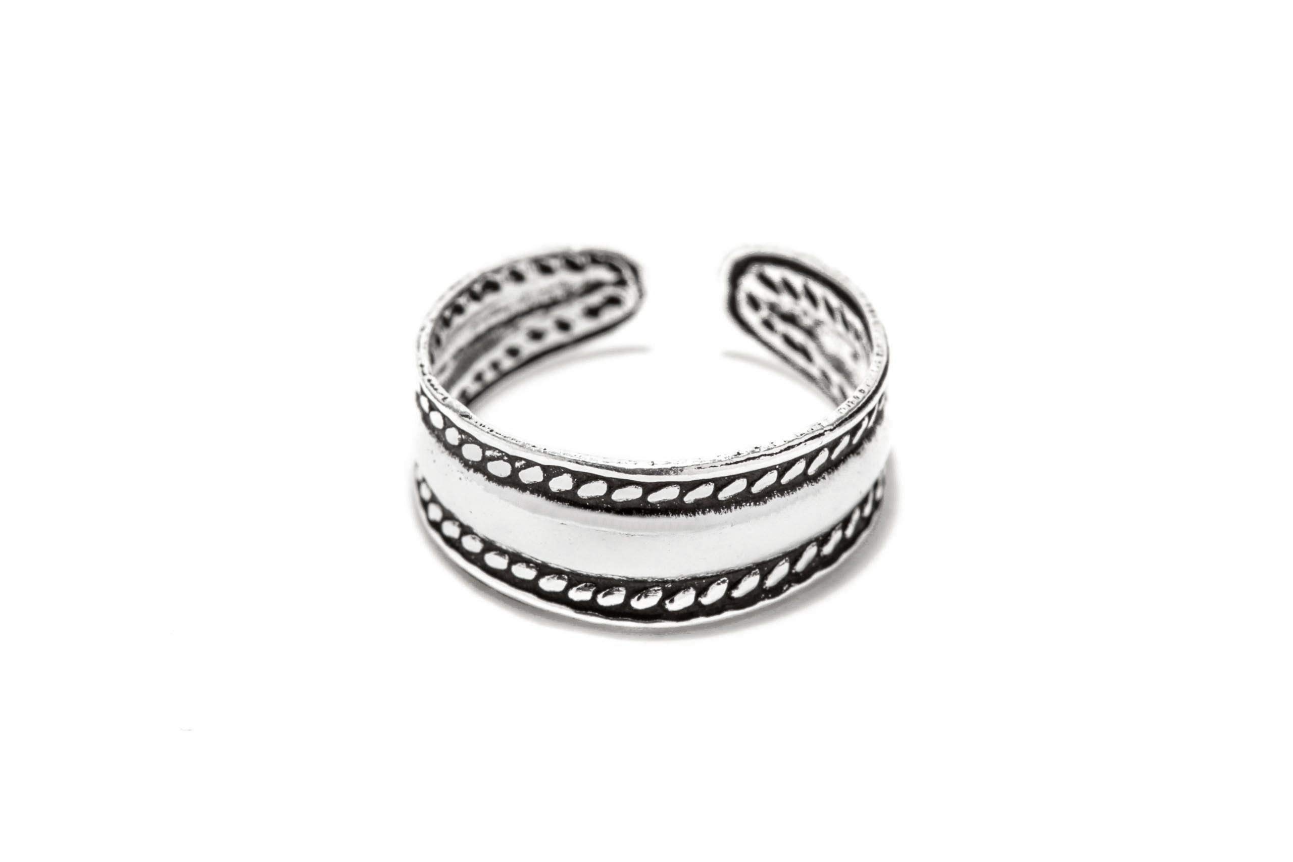 Windalf Damen Zehen Ring Bella 5 mm Bohemia Midi verstellbar offen 925 Sterling Silber