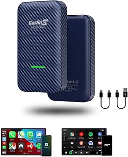 2023 CarlinKit 4.0 CP2A Adapter,2 in 1 Wired to Wireless-Wireless CarPlay(for iPhone 6+)&Wireless Android Auto(for Android) Dongle for Car with Factory Wired CarPlay,Plug & Play,5G WiFi,OTA Upgrade