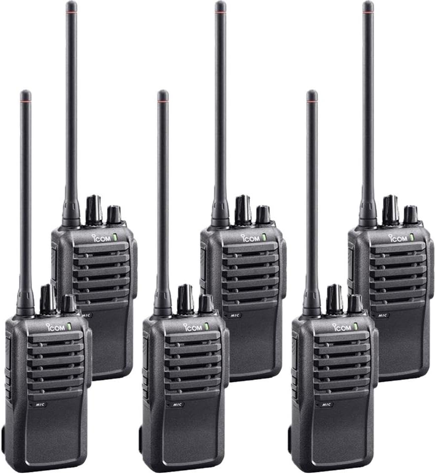 6 Pack of Icom IC-F4001 UHF Two Way Radios - May Require Programming