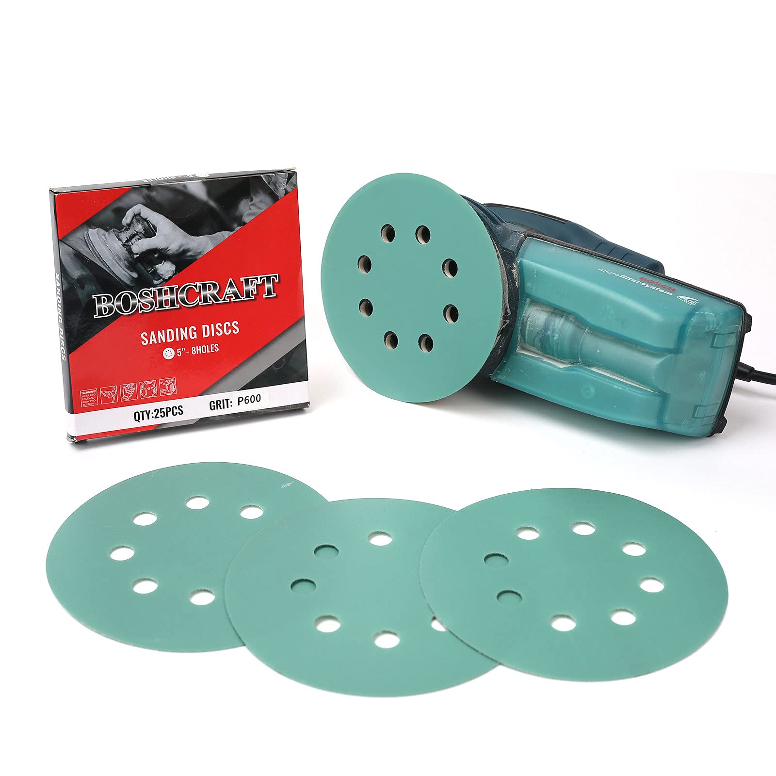 Buy 25 Pcs Sanding Discs, 600 Grit Wet & Dry Orbital Sander Sandpaper 5