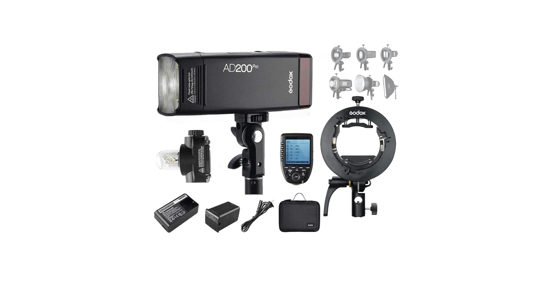 Amazon.com : GODOX AD200 Pro AD200Pro 200Ws 2.4G Flash Strobe and