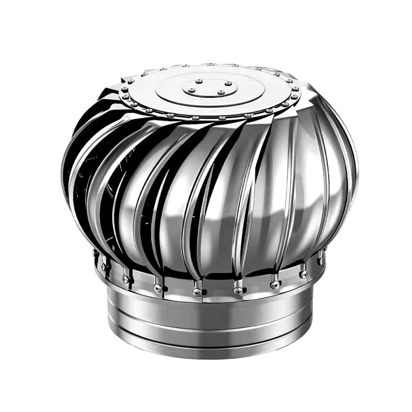 HJXGQJMRoof Ventilator, Cap Vent Round, Whirlybird Turbine, Wind Turbines Air Vents, Air Ventilation Outlet Hood, with Built-in Screen Mesh for House(110mm)