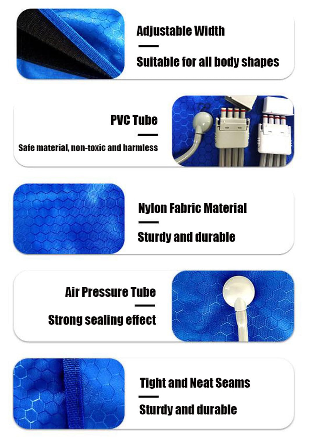 Máquina de Masaje de presión de Aire, masajeador de Drenaje linfático de Cuerpo Completo, Instrumento Profesional de presoterapia para Adelgazar el Cuerpo. A