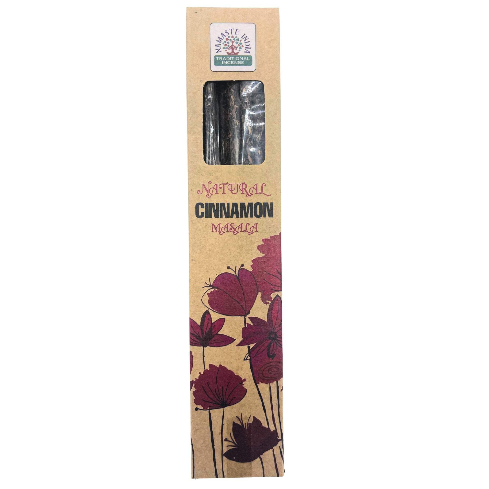 Ancient Wisdom Natural Botanical Masala Incense Stick - Cinnamon, 1 Pack Of 20 Pieces