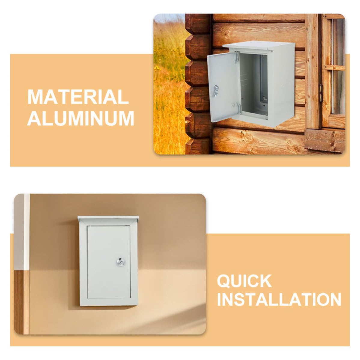 Caja Eléctrica Exterior de Aluminio para Pared, Resistente Intemperie