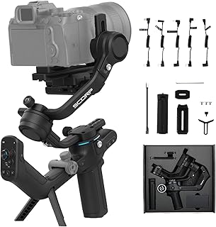 FeiyuTech Official SCORP-C Camera Gimbal,3-Axis Handheld Gimbal Stabilizer for DSLR and Mirrorless Camera,5.5lbs Payload,Lightweight,Compatible with Sony,Canon,Panasonic,Lumix,Nikon,Fujifilm