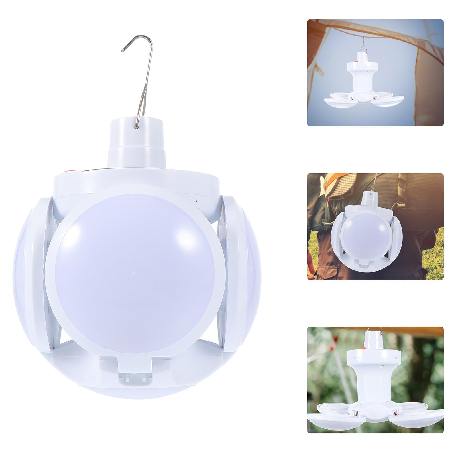 Lámpara Solar Plegable para Camping y Exteriores Luz de Emergencia Recargable por USB Luz Colgante Multiusos para Tienda de Campaña Iluminación Portátil para Jardín y Acampada