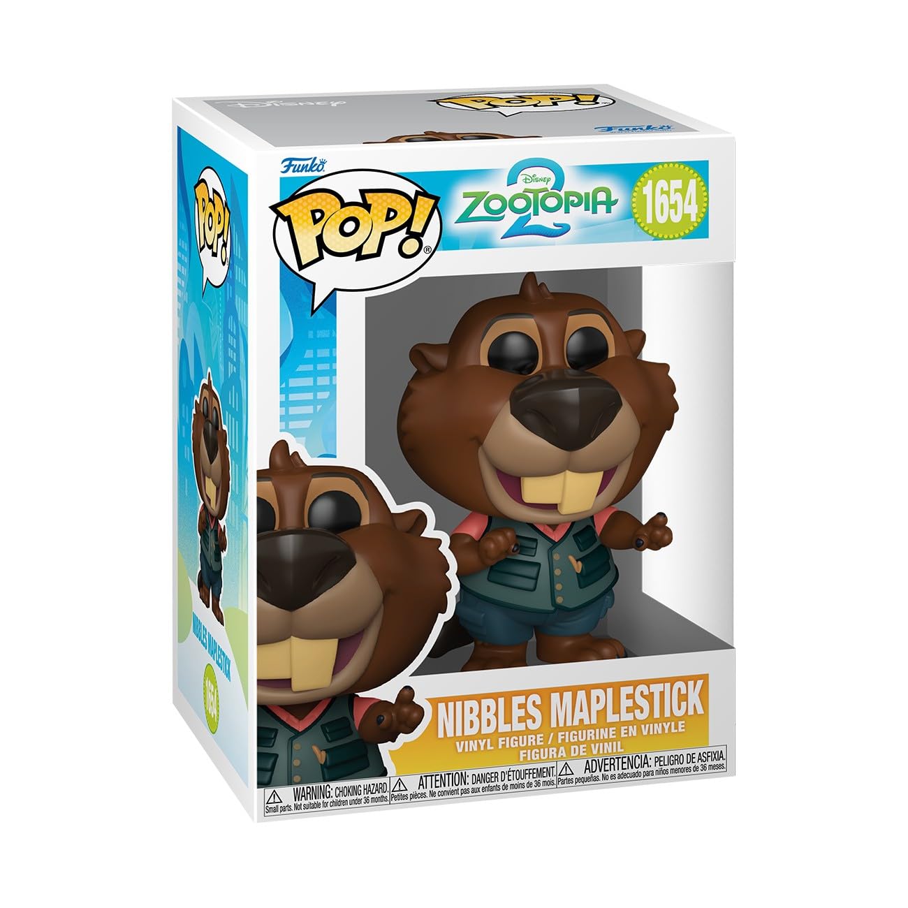 Funko Pop! Disney: Zootopia 2 - Nibbles Maplestick - Collectable Vinyl Figure - Official Merchandise - Toys for Kids & Adults - Cartoon/Animation Fans - Model Figure for Collectors and Display