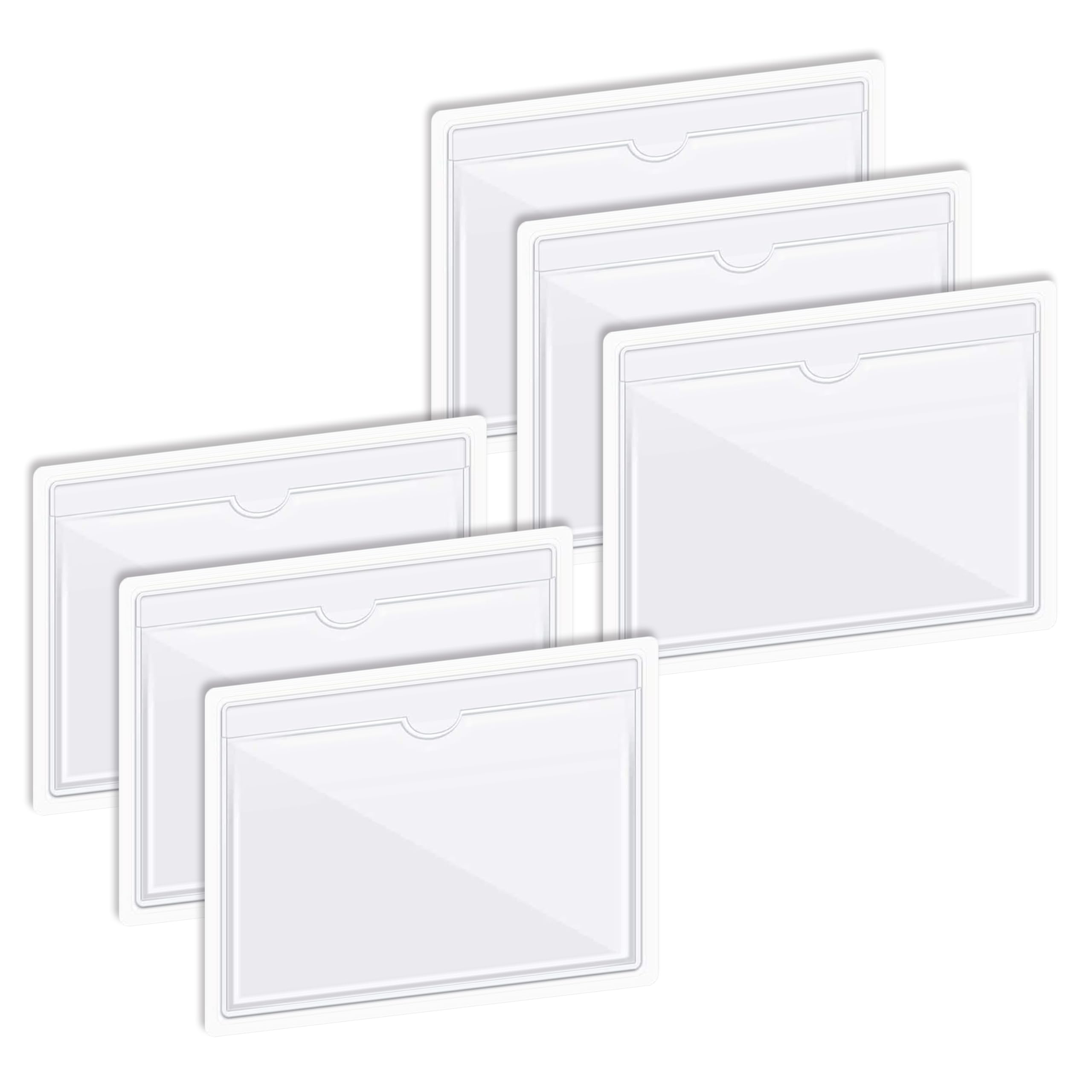 Soporte Permiso Coche Pegatina para el parabrisas y Portapapeles de Aparcamiento, Tarjetas de Discapacidad, Notas - ✮GARANTÍA DE POR VIDA✮|KIT DE 6| Funda Autoadhesivo para Tickets