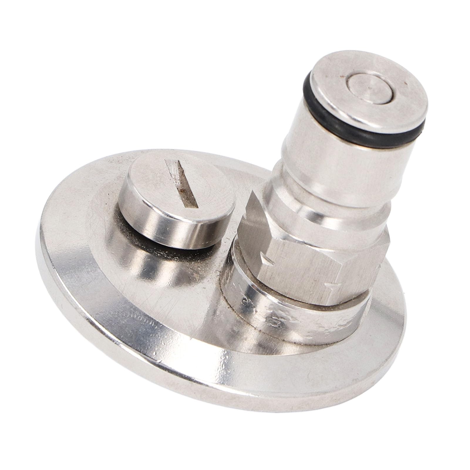 Schnell zu Installierender 1,5-Zoll-Tri-Clamp-zu-Ball-Lock-Pfosten-Adapter mit Druckentlastungsventil für den Umbau von Bier-, Limonaden- und Sirupfässern