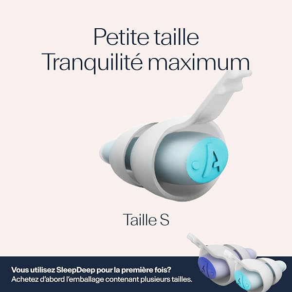 Alpine SleepDeep Bouchons d’Oreilles pour Dormir - Forme Ovale - Gel Anti Bruit Intégré - Confort et Atténuation au Max - Bouchons Anti Bruit avec Filtres Souples (Taille Small/Petite) - 4