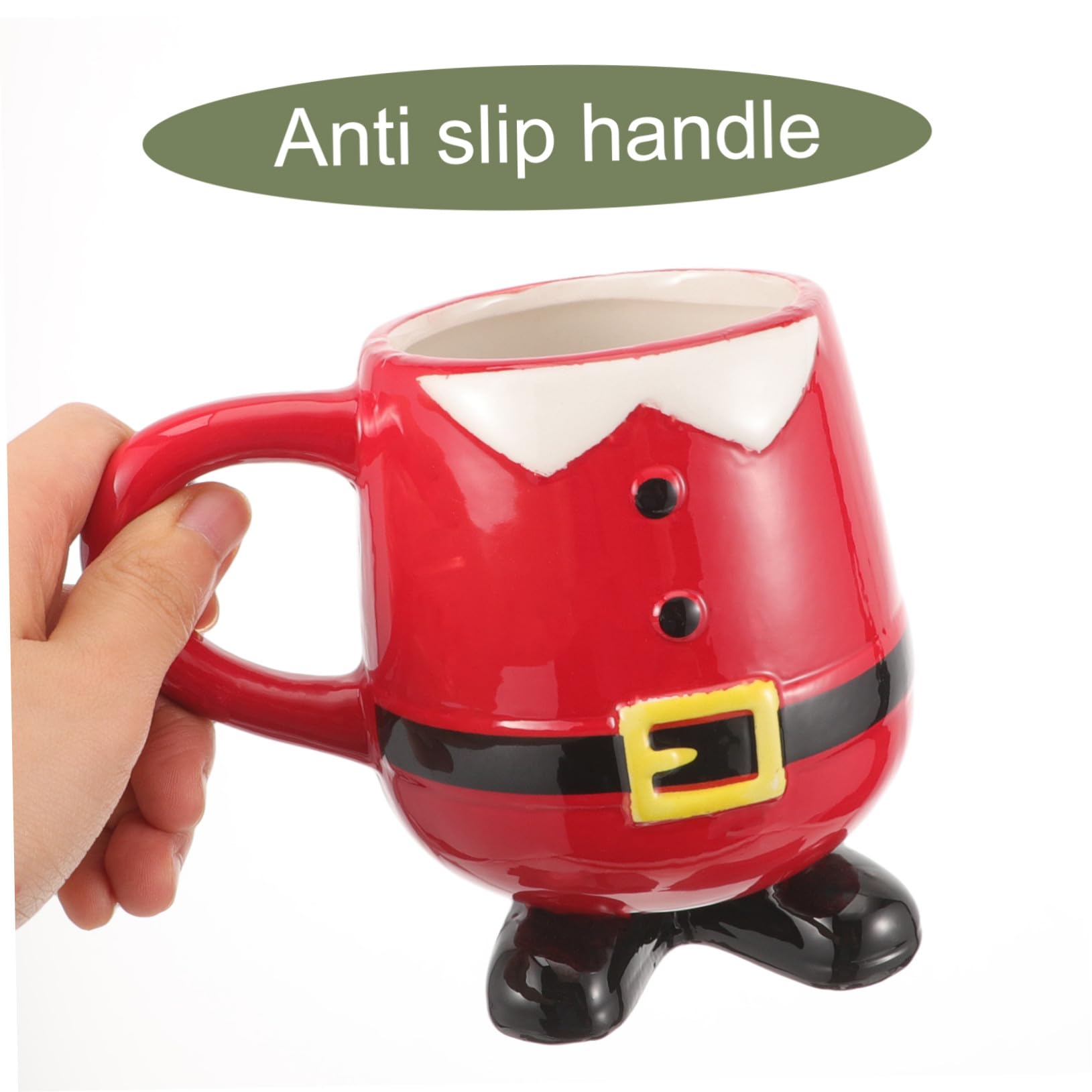 Taza de Navideña con Diseño de Muñeco Papá Noel Asa Ergonómica Resistente al Calor para Café y Bebidas Oficina y Hogar