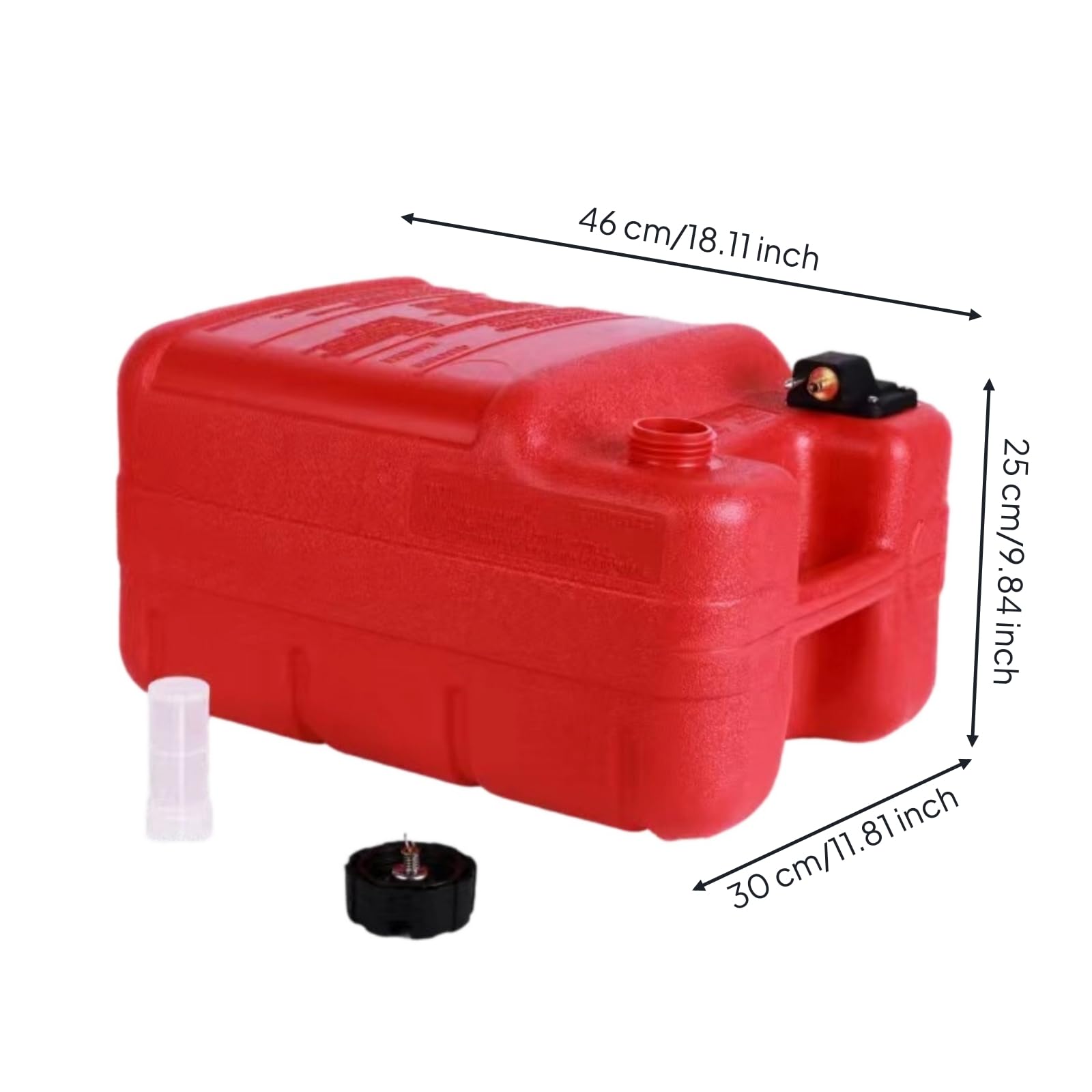Serbatoio Carburante Fuoribordo Serbatoio Benzina Barca Tanica Motore Nautica Portatile in Plastica con Manico Riempimento Superiore Sicuro con Tappo