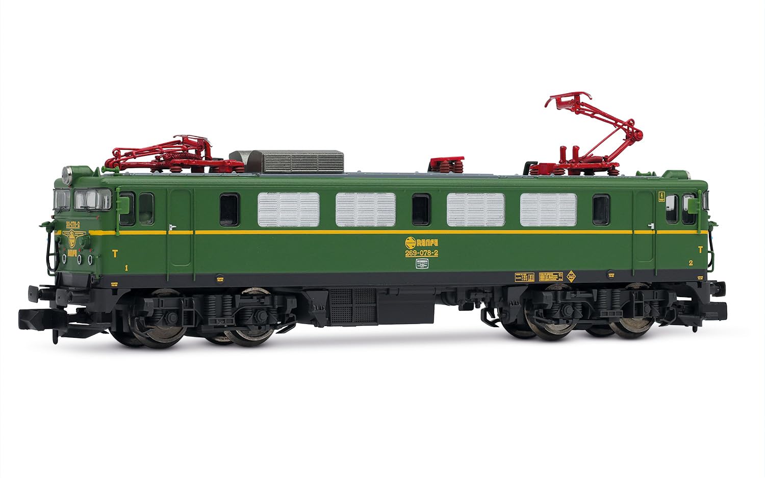 Arnold HN2608S RENFE, electric locomotive class 269, green/yellow livery, ep. IV, with DCC Sound Decoder Electric Locomotive