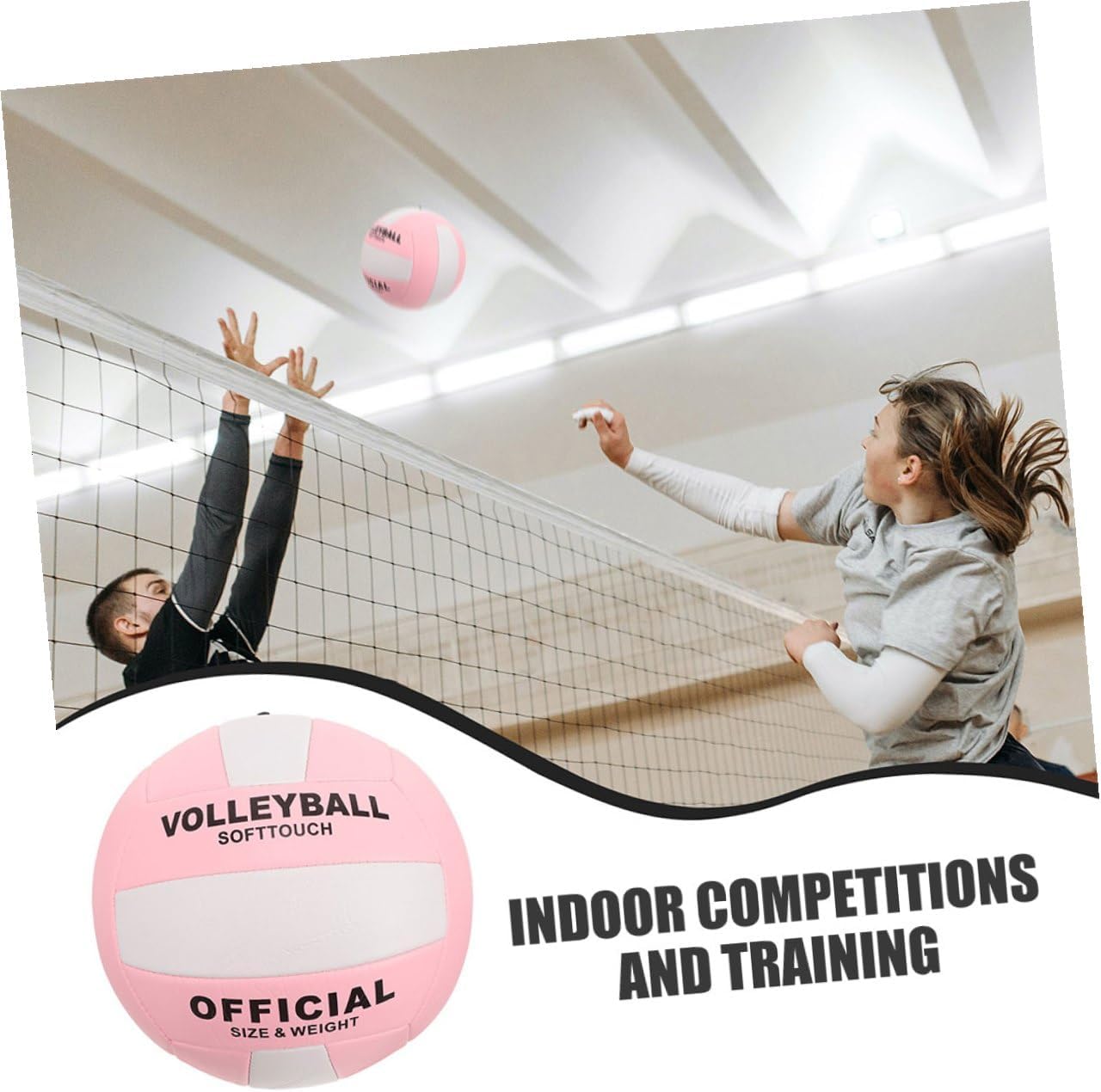 Toyvian Inflatable Volleyball Training Ball Soft Regulation Volleyball for and Sports Training Durable Material with Eye Catching Colors for Middle School