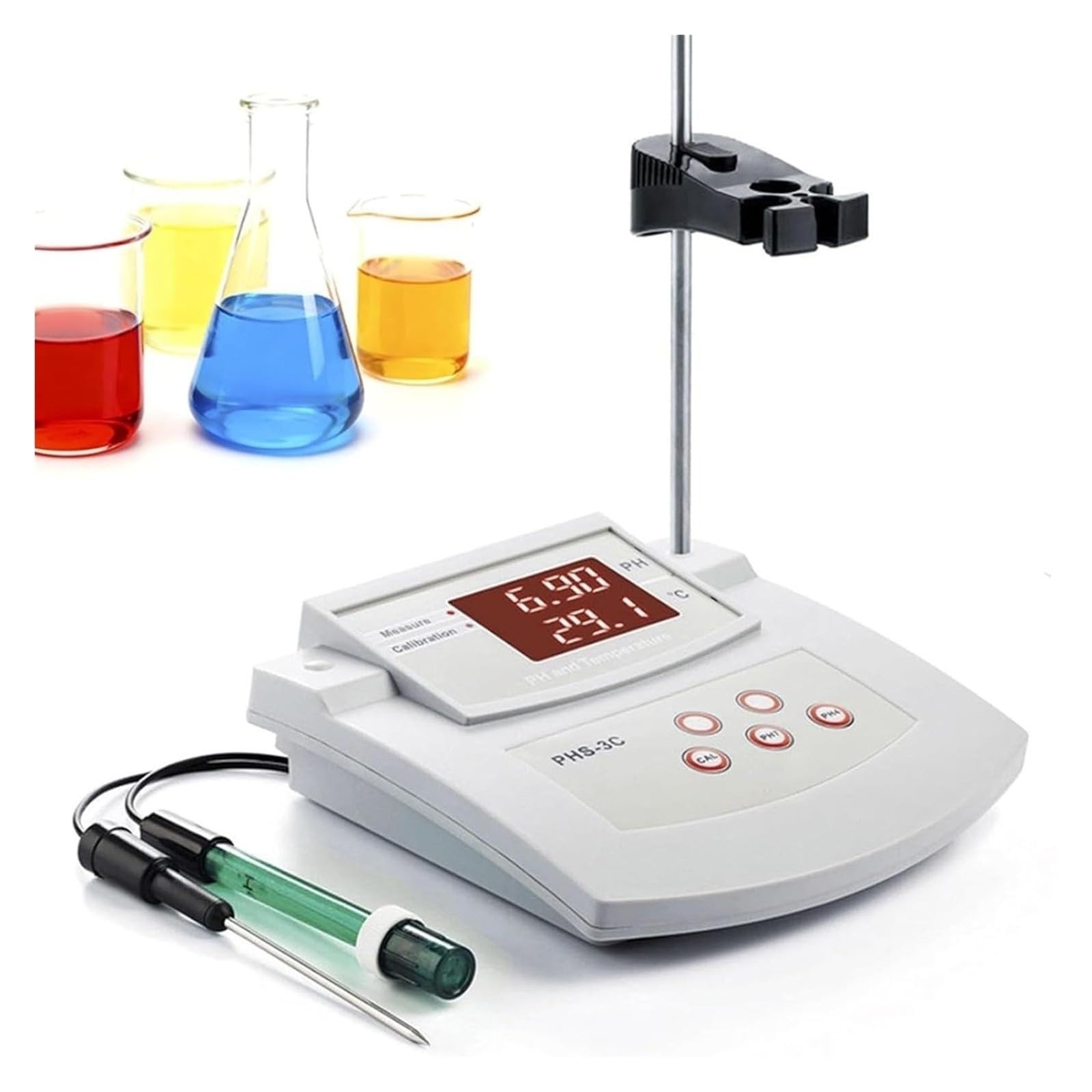 Cyfrowy miernik pH, laboratoryjny miernik pH, 3 w 1