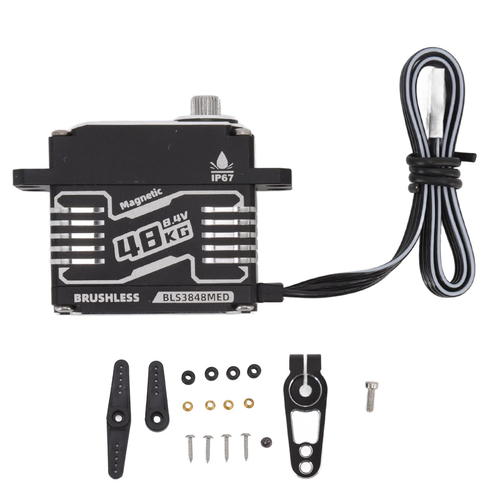 Changor Bezrdzeniowy Serwo Super Torque Wodoodporny Programowalny Serwomechanizm do Robotów RC Mechaniczne ramię Aluminiowe 118g (360 stopni)