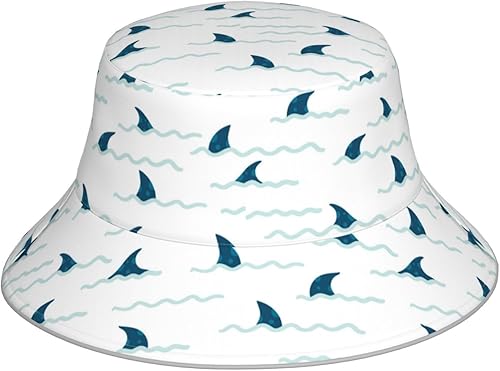 Miniatura 10 de Sombrero de pescador de tiburones para mujeres y hombres, unisex, de doble cara, reversible, para playa, camping, senderismo, pescador