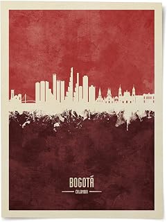 Bogotá Colombia Skyline art print poster, unframed -10735