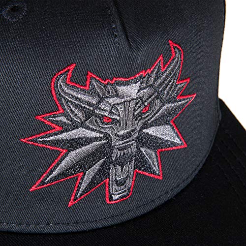 Jinx The Witcher 3 Black Wolf Snapback Baseball Hat, Black, Adult Size #TOP3