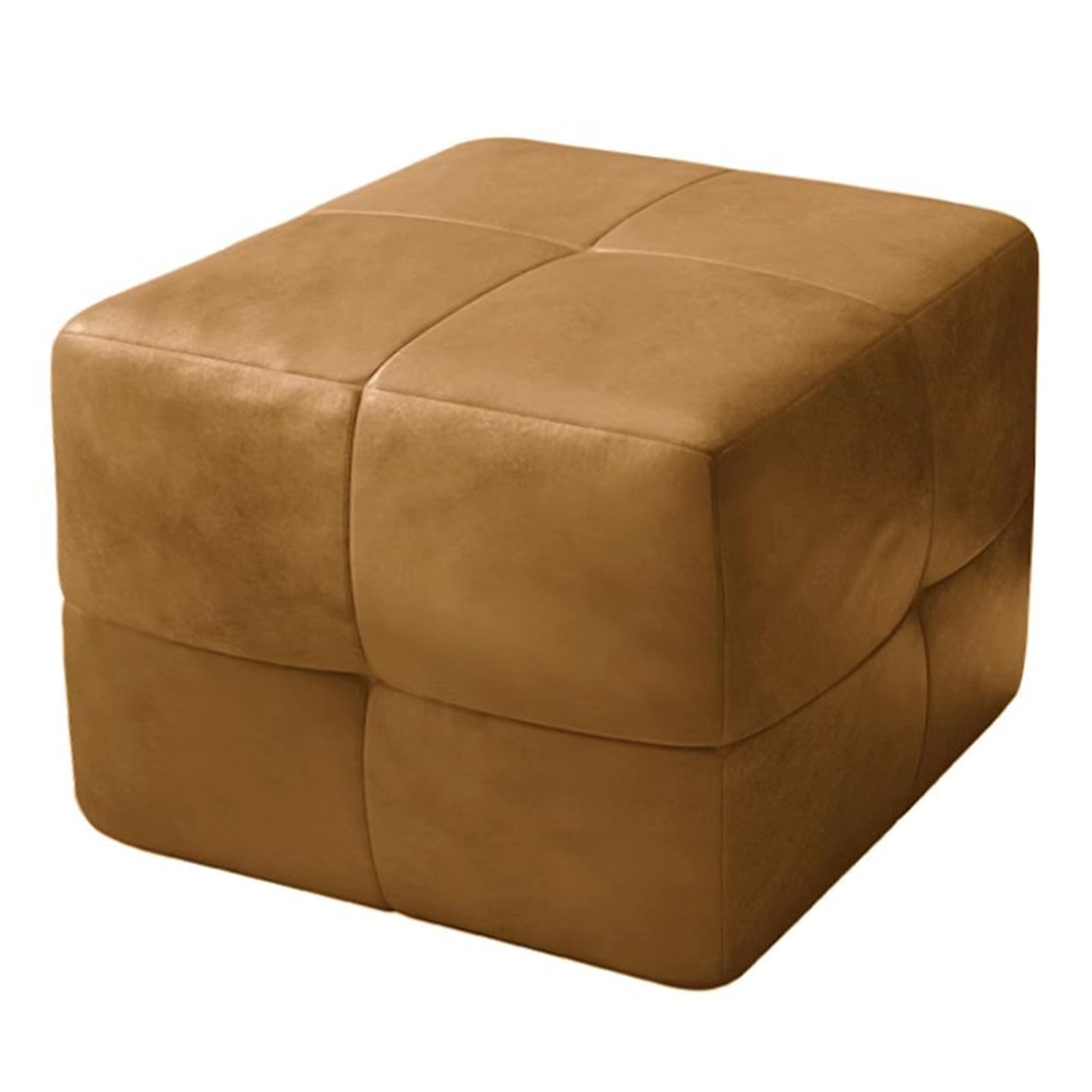 Amazon｜レザースクエアプーフオットマン、モダンな玄関フット