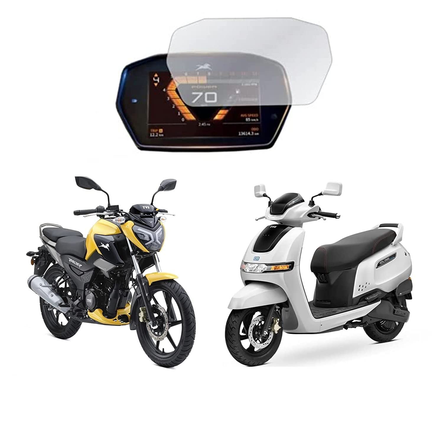 Vagary PET Speedometer Screen Protector/Scratch Guard For Tvs Iqube S Smart, Transparent