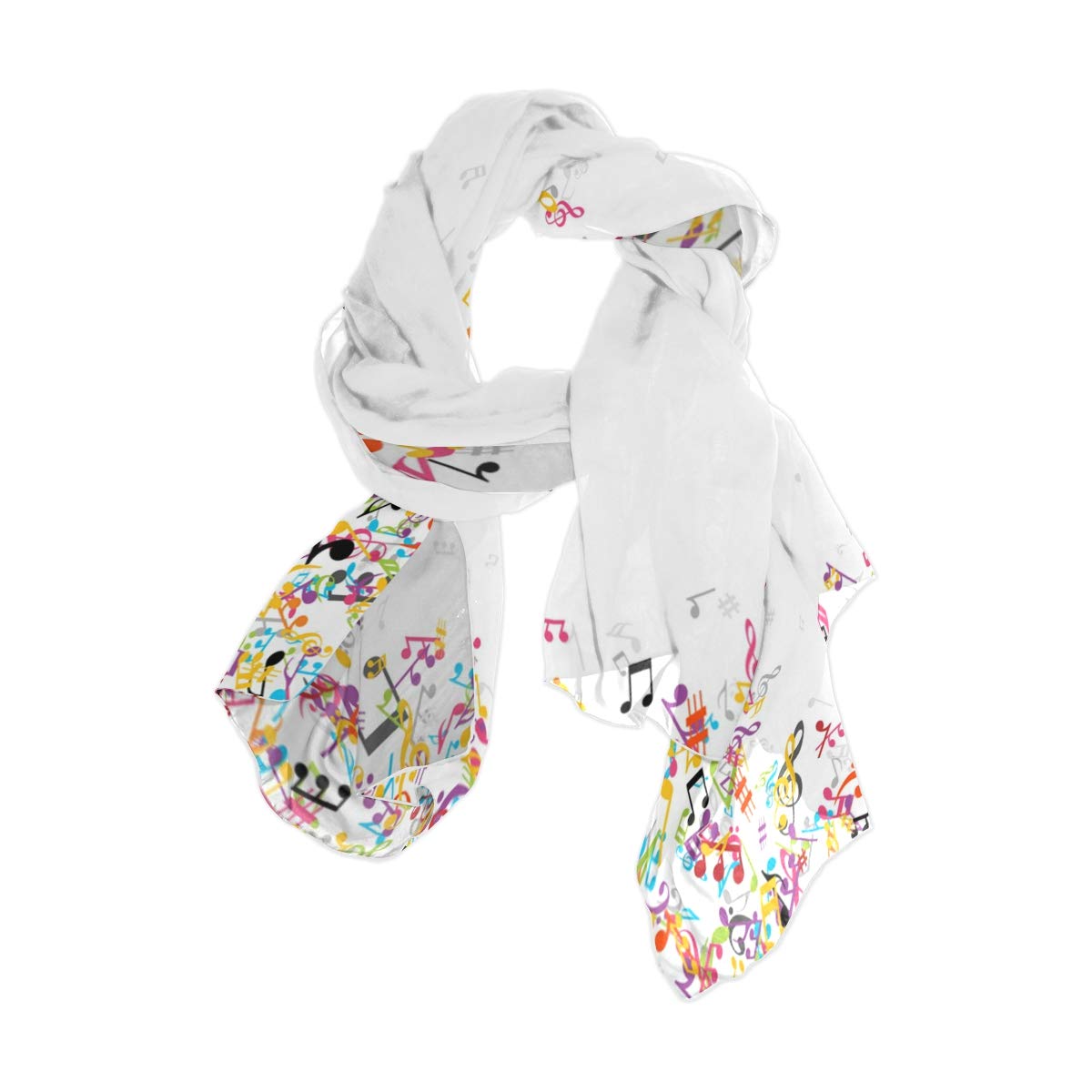 Use7 Colorful Music Note Scarf Shawl Wrap