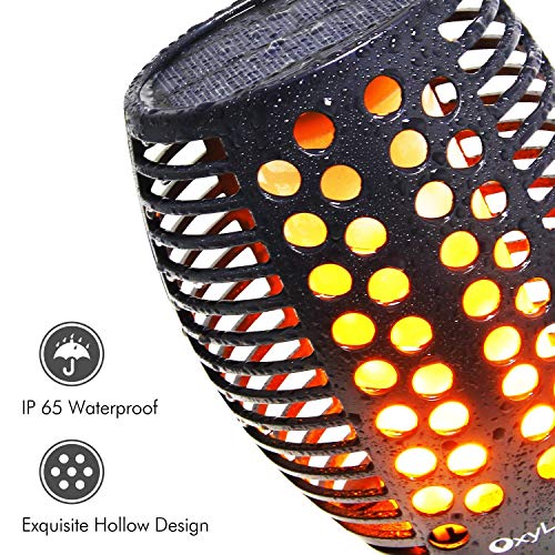 OxyLED 8 Pack Solar Torch Lights with Flickering Flames, Outdoor Solar Garden Lights for Halloween Decors, Landscape Lighting Solar Powered Waterproof for Pathway, Yard, Patio, Lawn, Porch, Christmas - Thumbnail 3