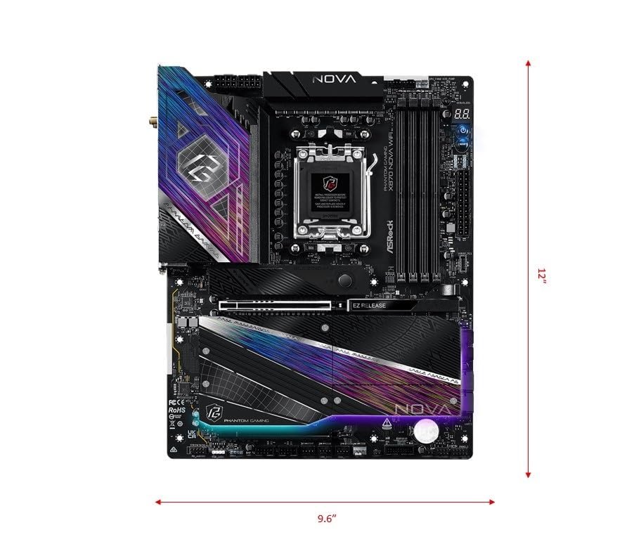 ジャンクQ4757　ASRock X870E NOVA WiFi ASRock X870E Nova WiFi motherboard lights up like Vegas | Club386