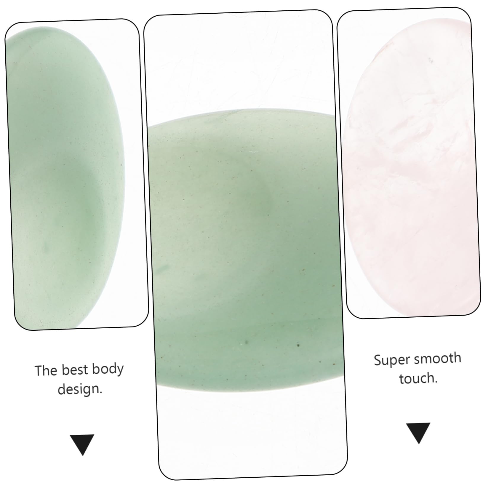 OHPHCALL 2pcs Genuine Jade Gua Sha Facial Tools Acupressure Tool for Face Scraper Massage