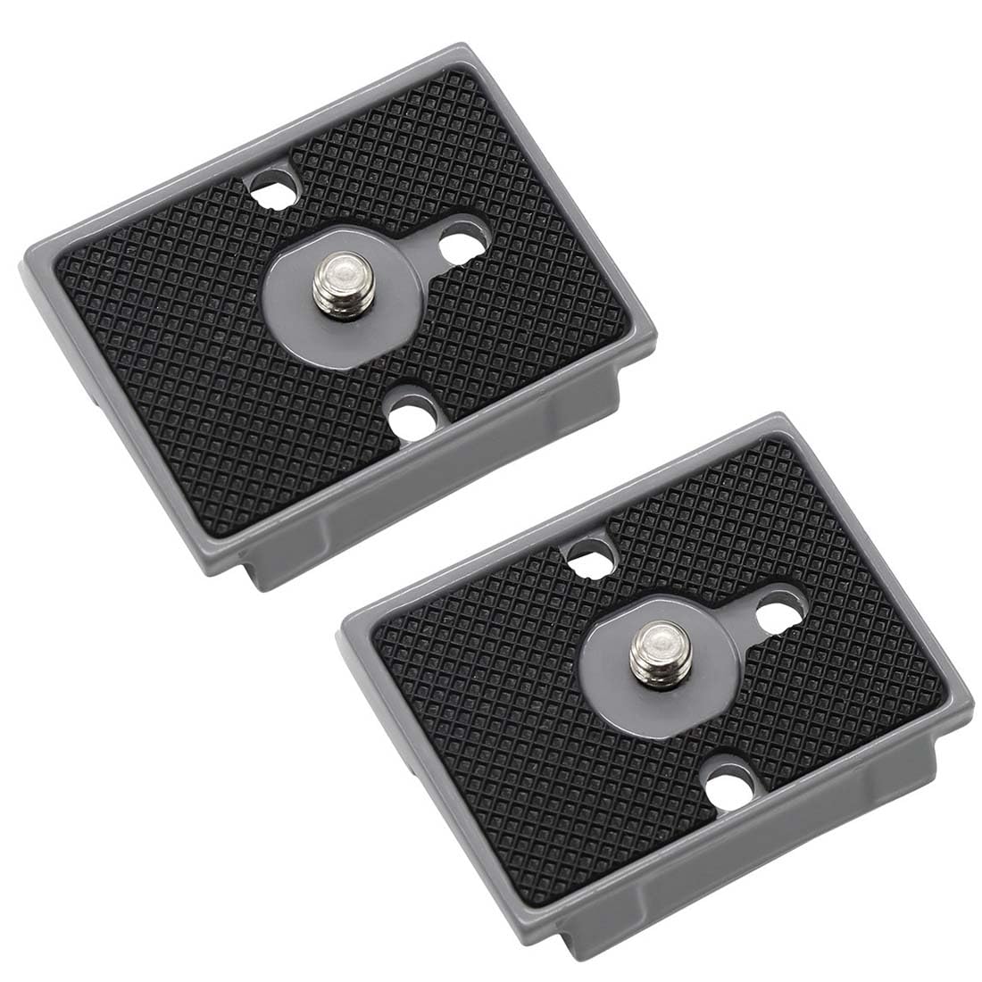 GXGM 2 Pezzi Placa De Liberación Rápida De La Cámara Per Manfrotto Con Viti Da 1/4" A 3/8", Compatibili Con Manfrotto 200Pl (Grigio)