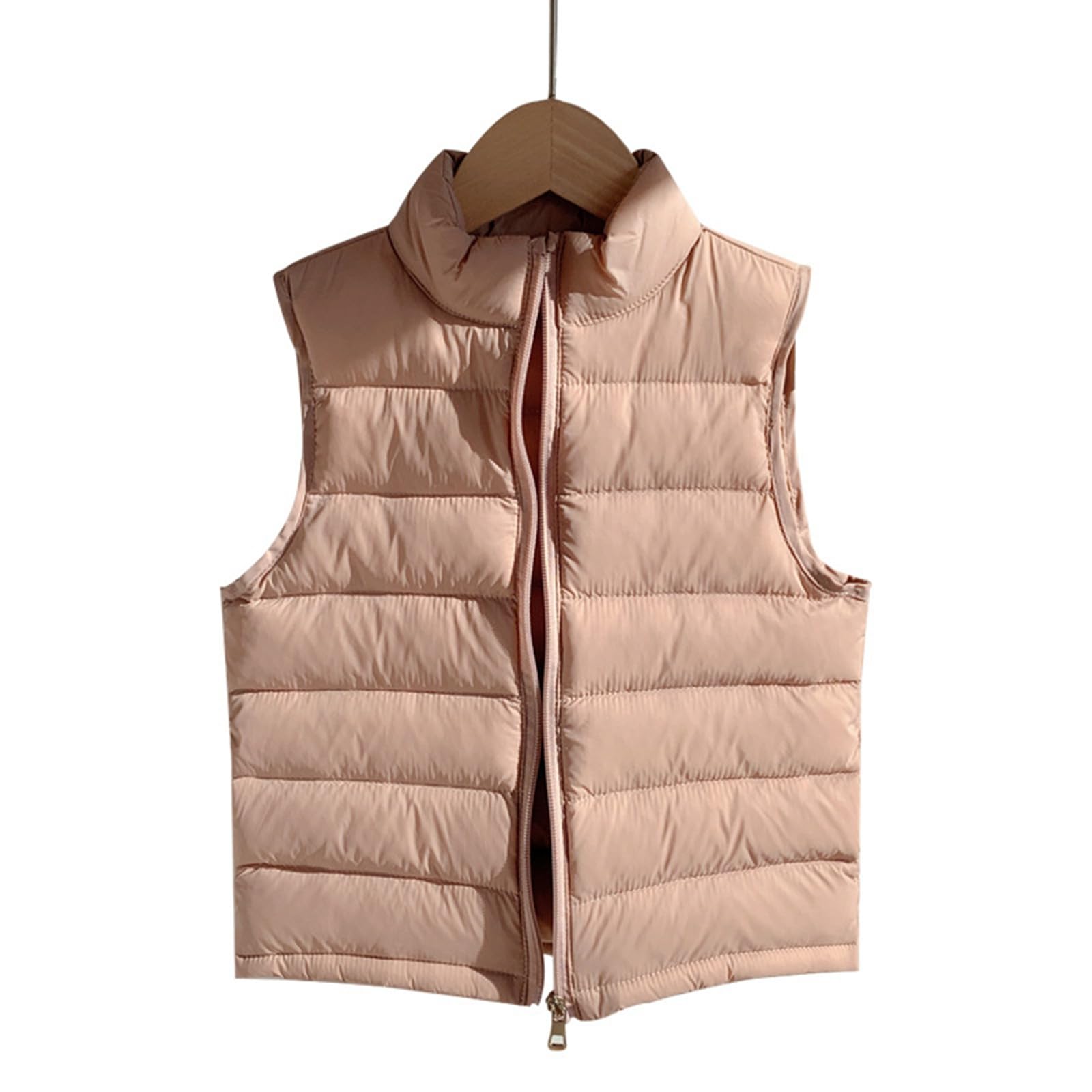 Generisch Felpa con cappuccio per bambini nero piumino gilet per piccoli ragazzi ragazze giacca invernale leggera antivento outwear bambini cappotti senza maniche tuta da neve set bambini
