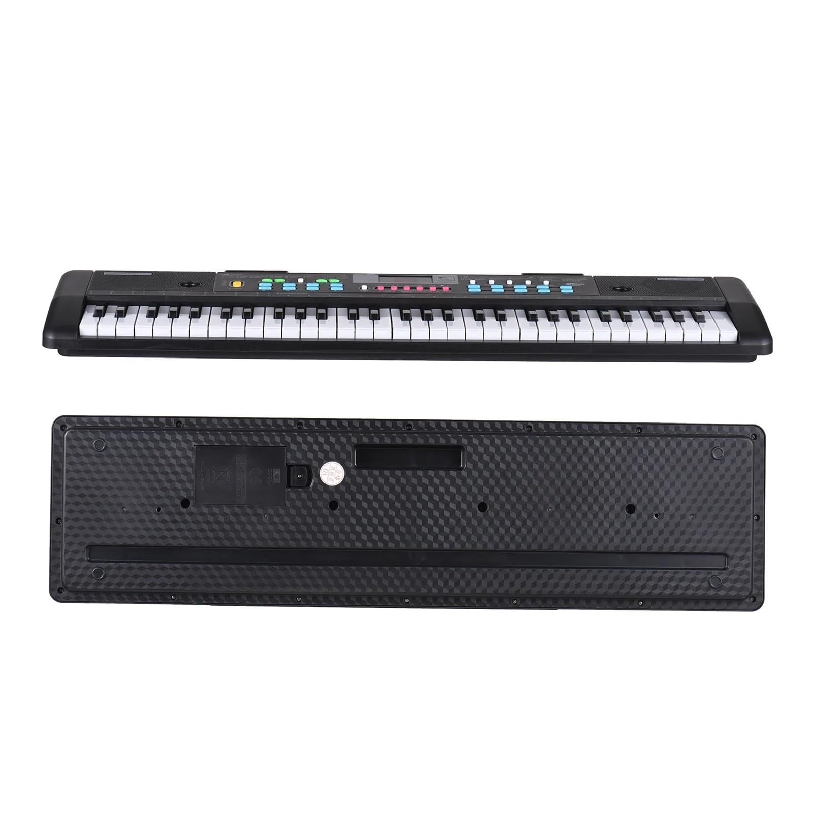 klawiatura elektryczna wielofunkcyjna 61 Klawiszy Pianino Elektryczne USB Z Mikrofonem Cyfrowy Wyświetlacz LED Wbudowane Podwójne Głośniki Stereo Instrument Klawiszowy
